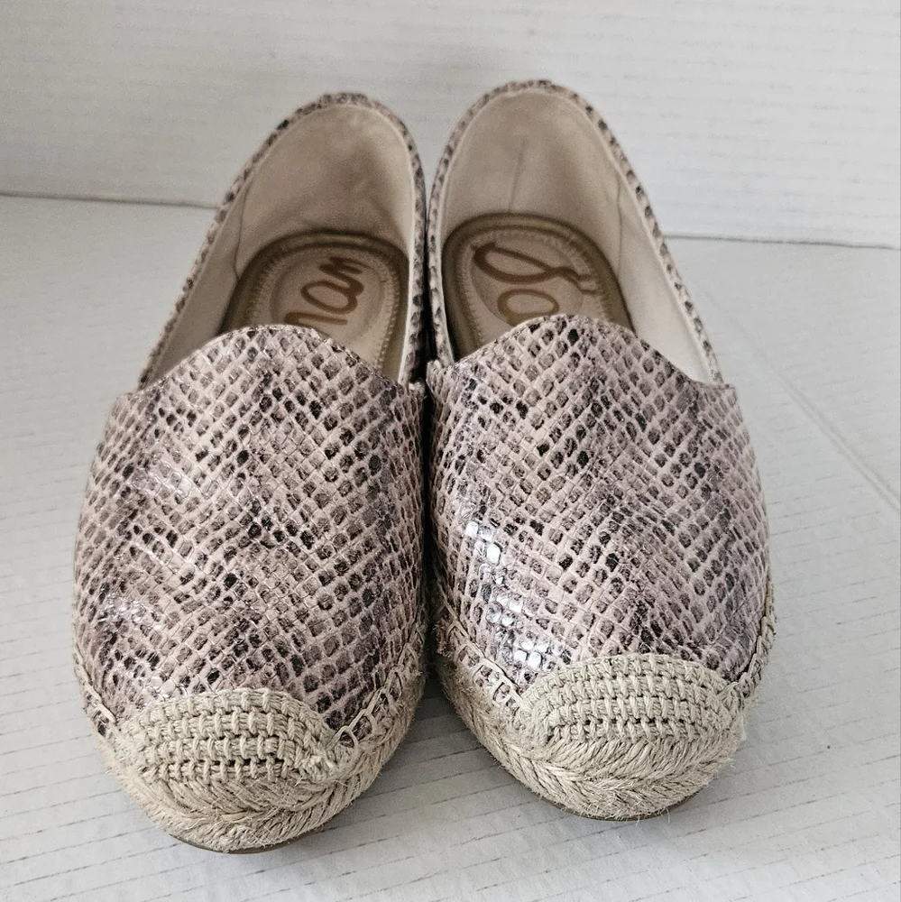 Sam‎ Edelman snake skin pattern espadrilles size 6.5